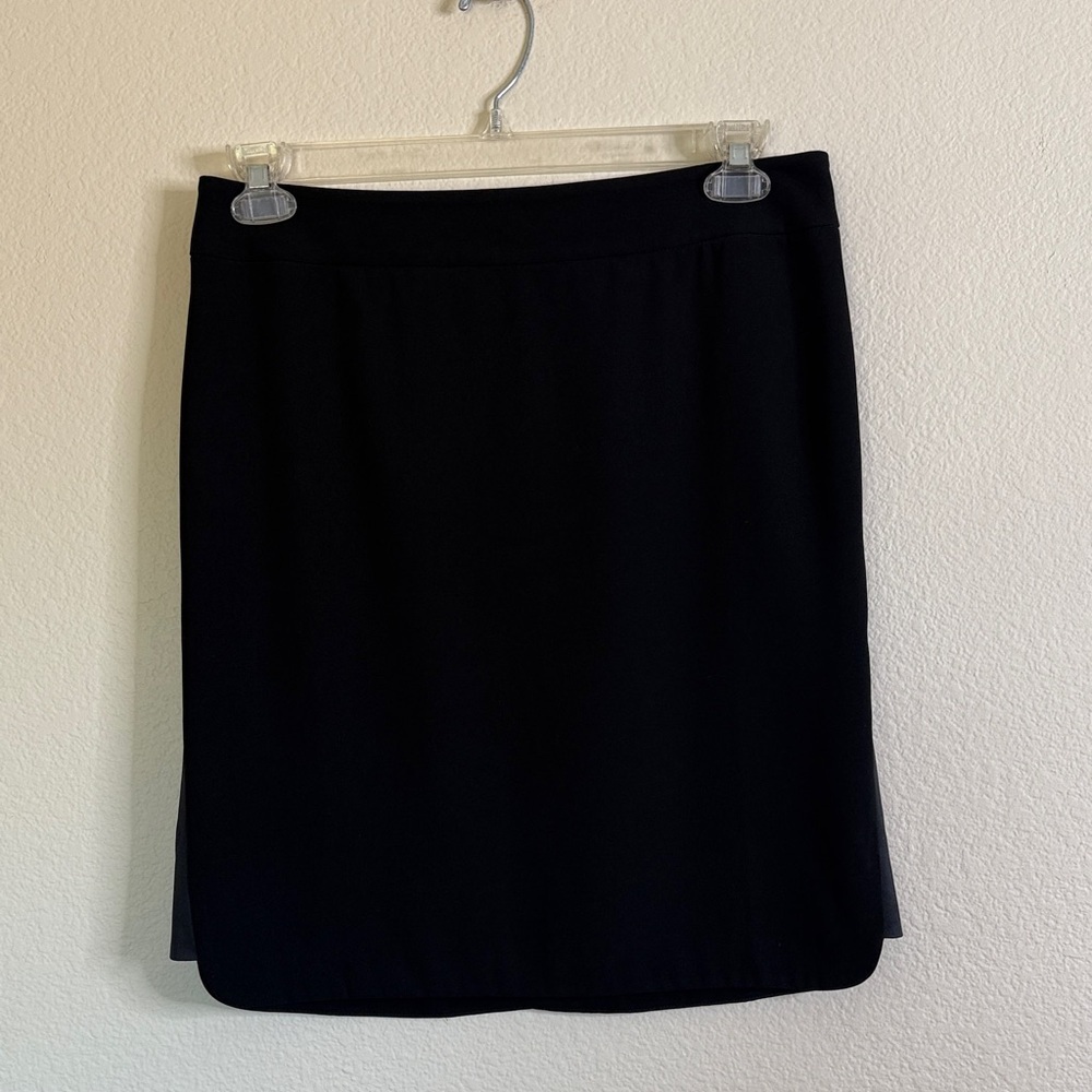 Eileen Fisher black silk blend skirt women’s small EUC